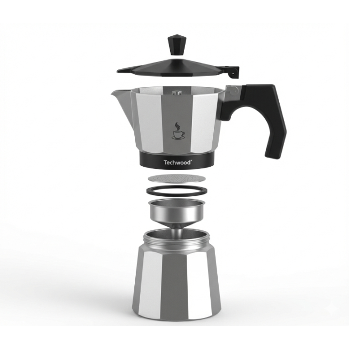 Cafetière Italienne Aluminium 3 Tasses - Café Riche et Corsé