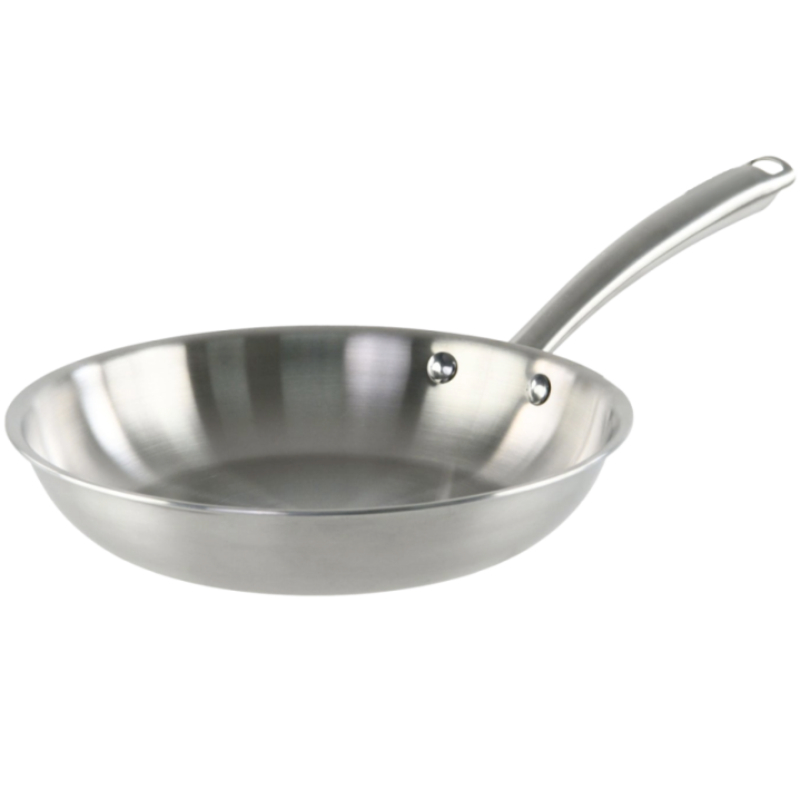 Poêle Acier Inoxydable 24cm - Tous Feux & Induction - 1,6L