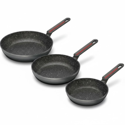 Set de 3 poêles 18- 22 - 26cm