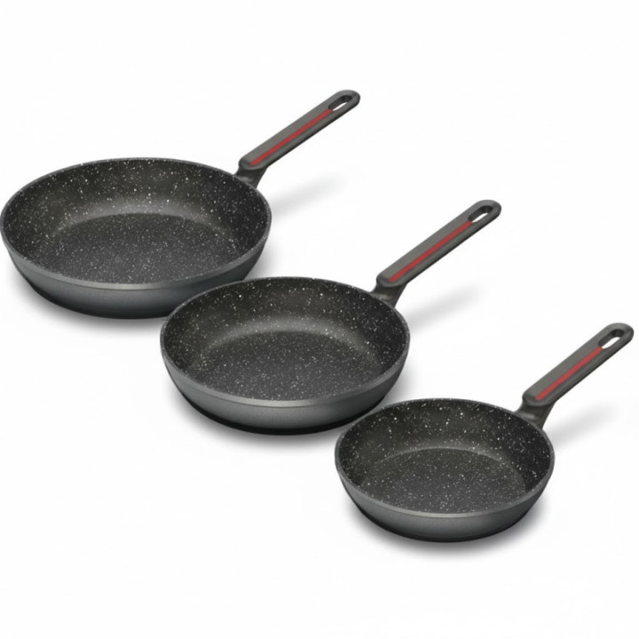 Set of 3 pans 18- 22 - 26cm