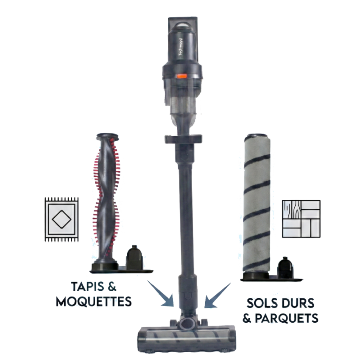 Aspirateur Balai Sans Fil & Station de Vidange Automatique - 350W 26Kpa
