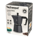 Cafetière Italienne Aluminium Noir 3 Tasses - Design & Saveur