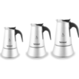 Cafetière Italienne Inox 9 Tasses – Compatible Induction & Tous Feux