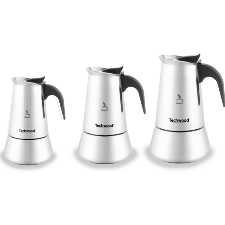 Cafetière Italienne Inox 9 Tasses – Compatible Induction & Tous Feux