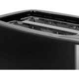 Grille-pain Design Noir et Argent 700W - Thermostat Réglable & Arrêt Immédiat