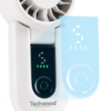 Ventilateur de poche Pliable & Digital - 5 Vitesses & Moteur Puissant