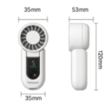 Ventilateur de poche Pliable & Digital - 5 Vitesses & Moteur Puissant