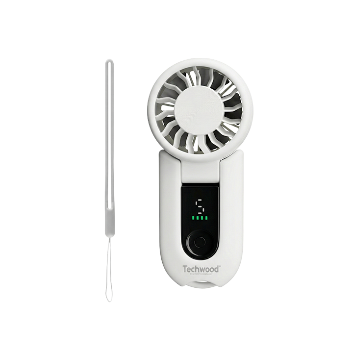 Ventilateur de poche Pliable & Digital - 5 Vitesses & Moteur Puissant