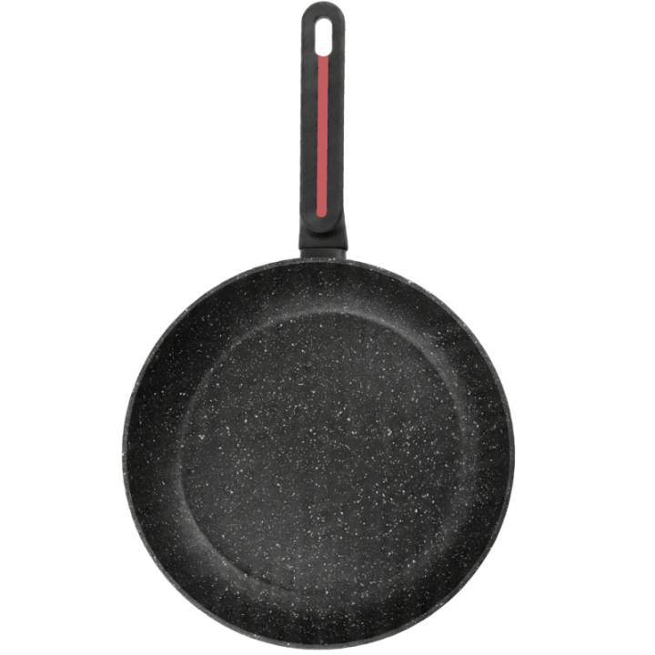 Poêle 24 cm Aluminium Forgé Effet Pierre | Anti-adhérente & Tous Feux