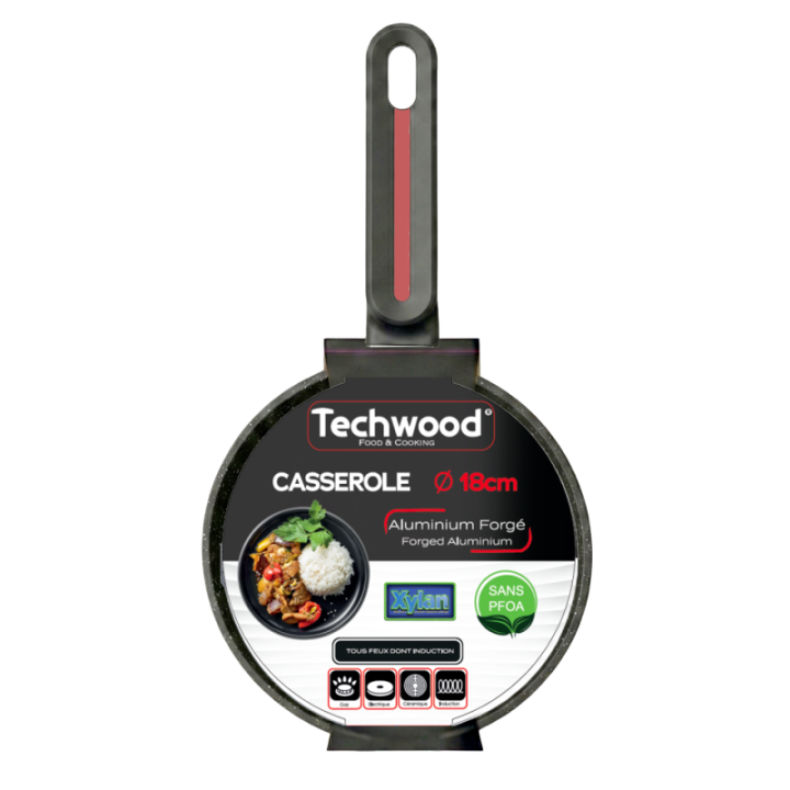 Casserole 18 cm Aluminium Forgé - Anti-adhérente - Tous Feux