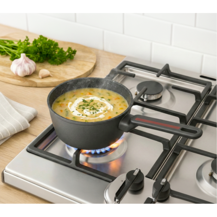 Casserole 18 cm Aluminium Forgé - Anti-adhérente - Tous Feux