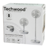 Ventilateur Nomade Sans Fil - Silencieux, Pliable et Télescopique