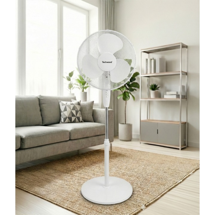 Ventilateur sur Pied Ø 40 cm | 3 Vitesses & Oscillant | 40W