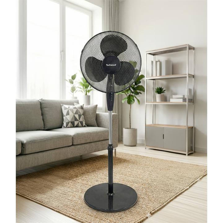 Ventilateur sur Pied Ø 40 cm | 3 Vitesses & Oscillant | 40W