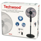 Ventilateur sur Pied 40cm - 75W avec Télécommande & Minuterie