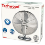 Ventilateur de Table Chromé 30cm | 3 Vitesses & Oscillant | 45W