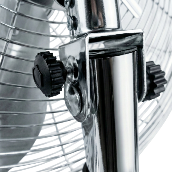 Ventilateur sur Pied Chromé 40cm | Hauteur Réglable | 50W