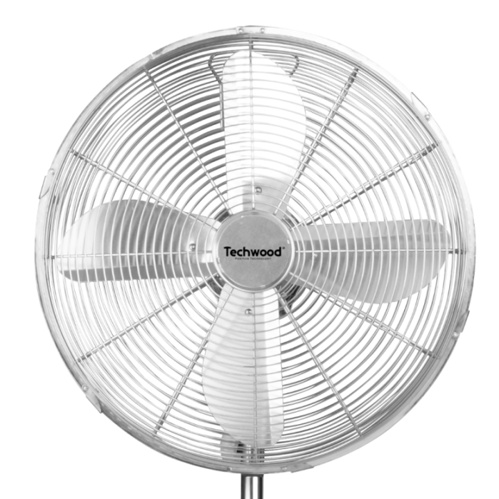 Ventilateur sur Pied Chromé 40cm | Hauteur Réglable | 50W