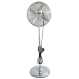 Ventilateur sur Pied Chromé 40cm | Hauteur Réglable | 50W