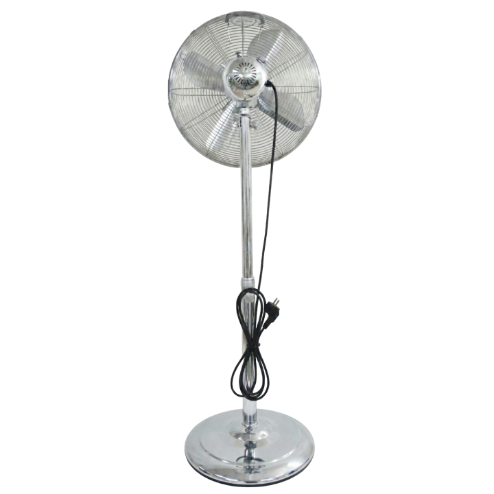 Ventilateur sur Pied Chromé 40cm | Hauteur Réglable | 50W