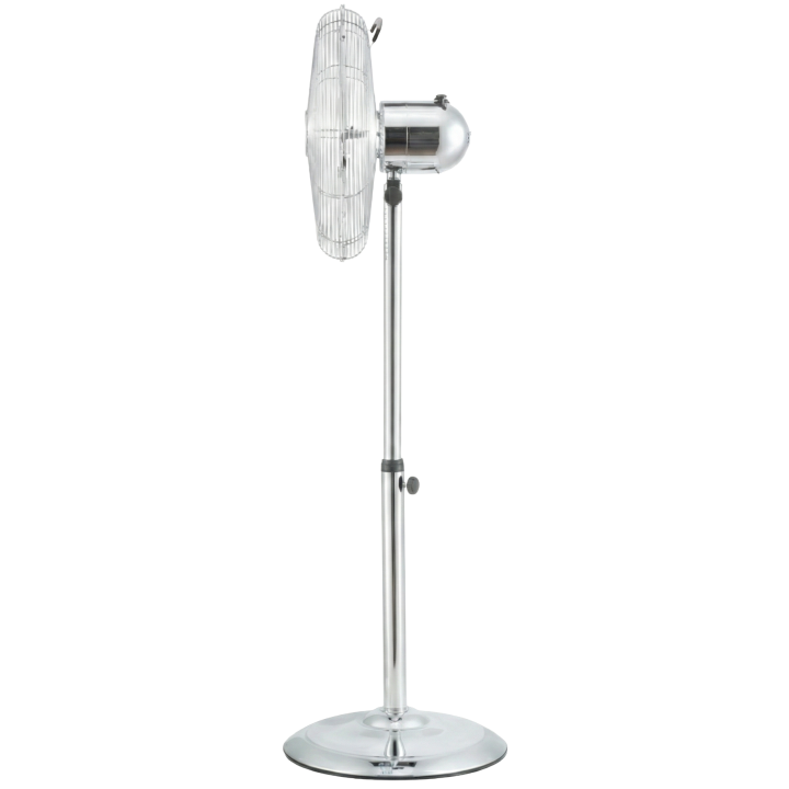 Ventilateur sur Pied Chromé 40cm | Hauteur Réglable | 50W