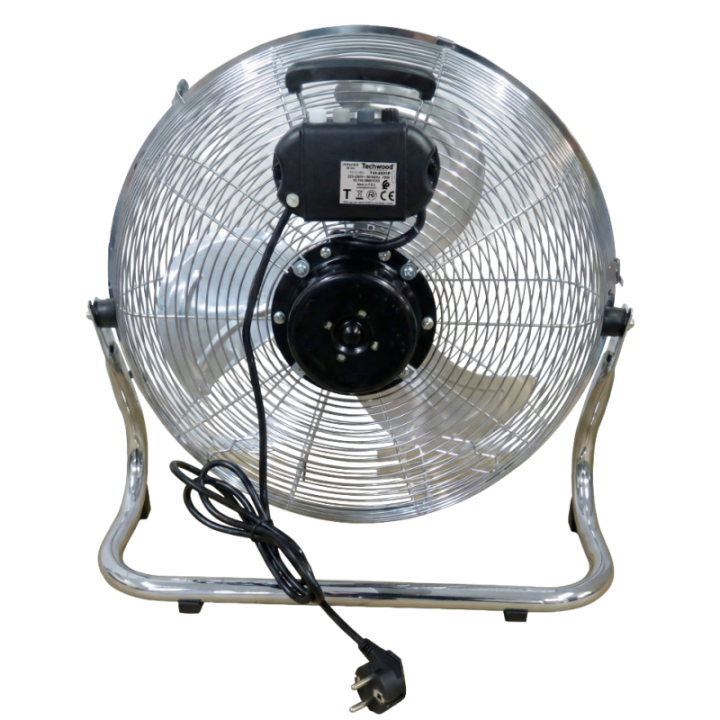 Ventilateur de Sol Métal 40cm - Puissant (75W) & Design Chrome