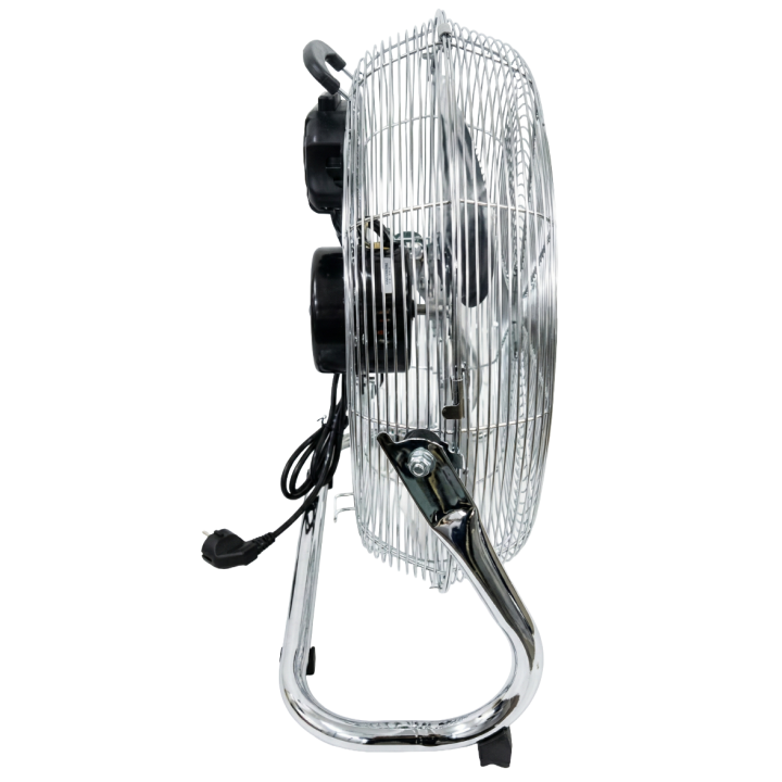 Ventilateur de Sol Métal 40cm - Puissant (75W) & Design Chrome