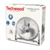 Ventilateur de Sol Métal 40cm - Puissant (75W) & Design Chrome