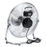 Ventilateur de Sol Métal 40cm - Puissant (75W) & Design Chrome