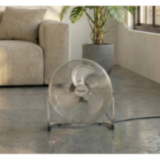 Ventilateur de Sol Métal 40cm - Puissant (75W) & Design Chrome