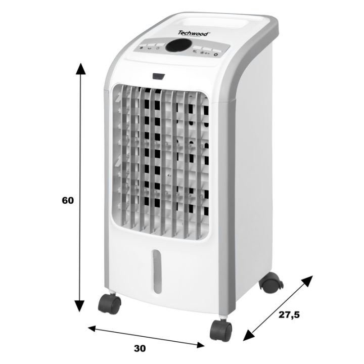 Rafraîchisseur d'Air Techwood 80W - Humidificateur 4L & Télécommande