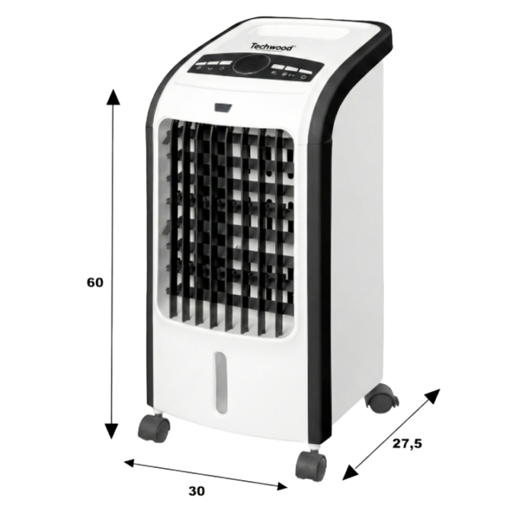Rafraîchisseur d'Air Techwood 80W - Humidificateur 4L & Télécommande