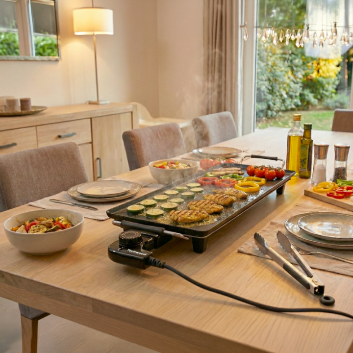 Plancha électrique XXL - 87x22 cm - 1800W - Techwood