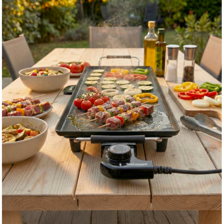 Plancha électrique XXL - 87x22 cm - 1800W - Techwood