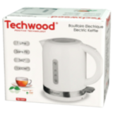 Bouilloire Électrique Techwood 1L - Sans Fil & LED Bleue