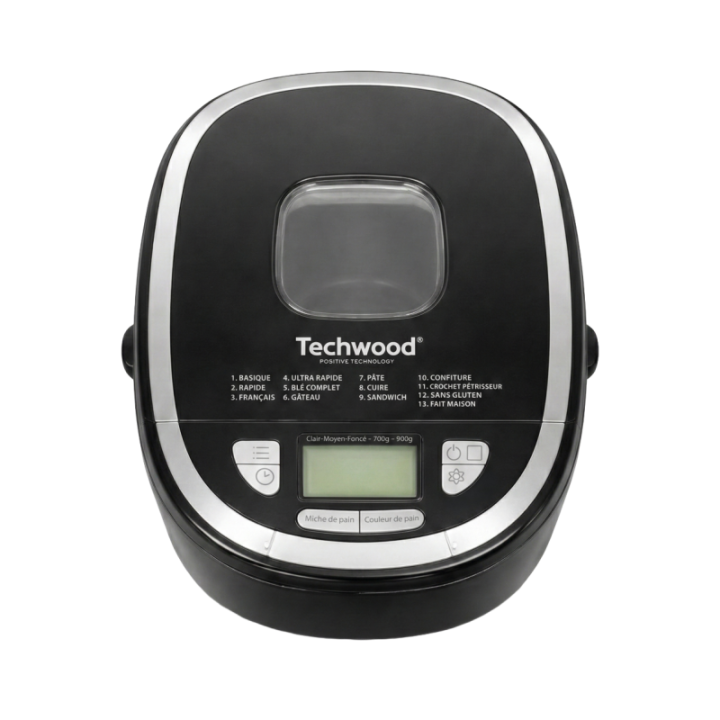 Machine à Pain Techwood 900g | 13 Programmes & Sans Gluten
