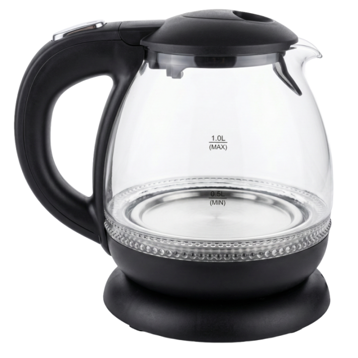 BOUILLOIRE TECHWOOD 1L 1650W | FILTRE, ARRÊT AUTO, 360°
