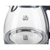 BOUILLOIRE TECHWOOD 1L 1650W | FILTRE, ARRÊT AUTO, 360°
