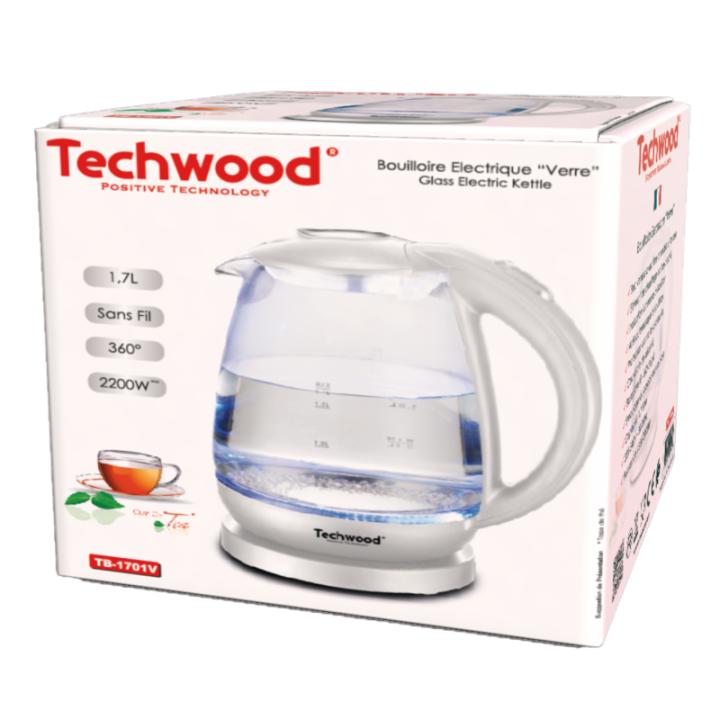 Bouilloire Électrique Techwood 1,7L - 2200W