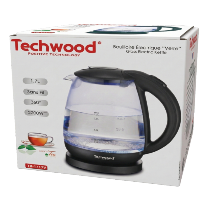 Bouilloire Électrique Techwood 1,7L - 2200W