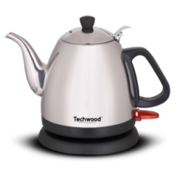 Bouilloire Techwood 0,8L Finition Chrome - Sans Fil & Inox