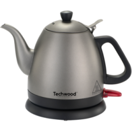 Bouilloire Techwood 1L Finition Chrome - Sans Fil & Inox
