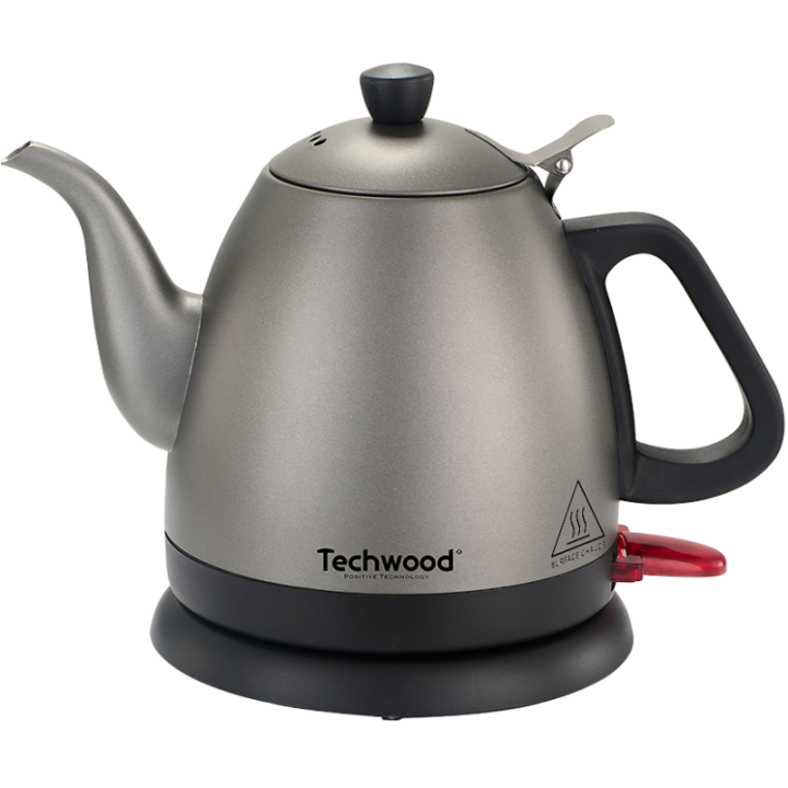 Bouilloire Techwood 1L Finition Chrome - Sans Fil & Inox