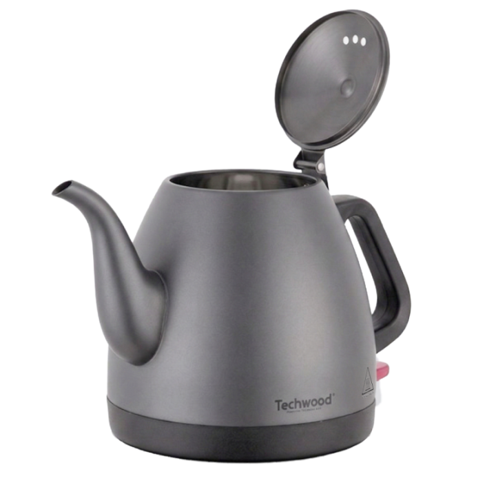 Bouilloire Techwood 1L Finition Chrome - Sans Fil & Inox