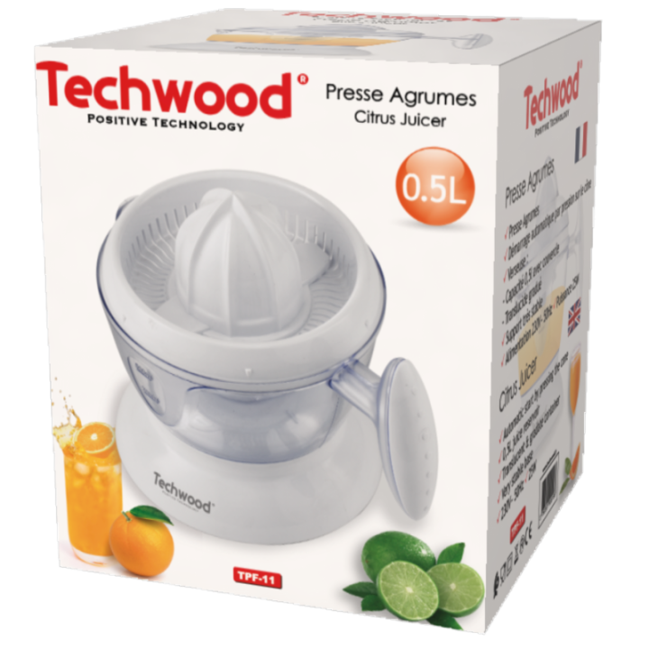 Presse-Agrumes Électrique Techwood 0,5L | Démarrage Automatique