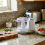 Mini-hachoir 150W compact – Lames inox & bouton poussoir