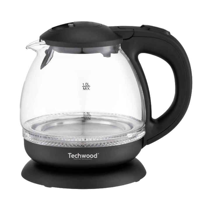 BOUILLOIRE TECHWOOD 1L 1650W | FILTRE, ARRÊT AUTO, 360°