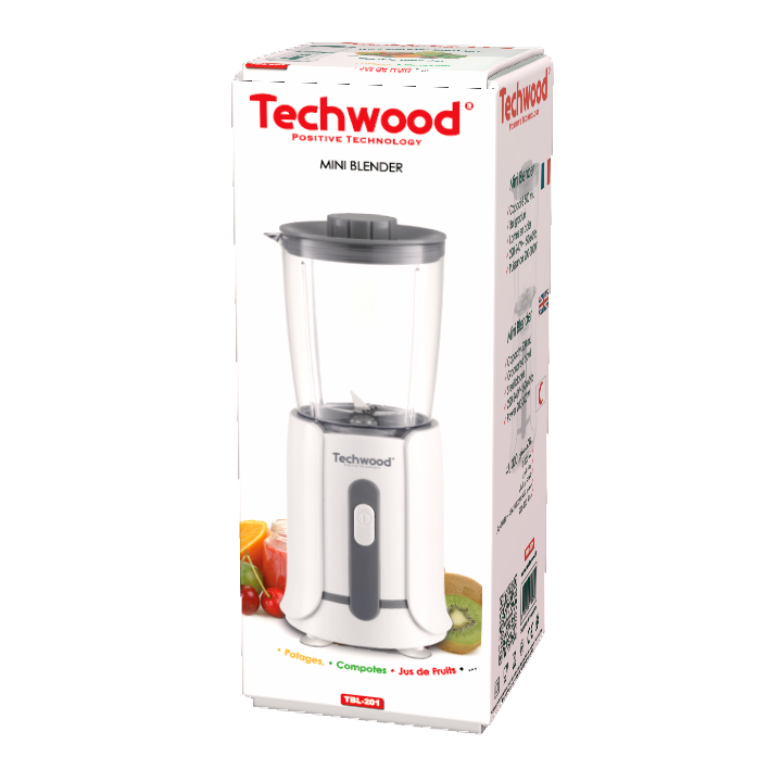 Mini Blender Techwood 500 ml | Mixeur Compact & Puissant 300W