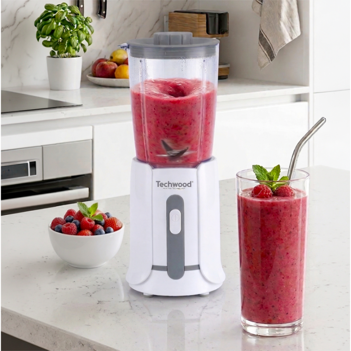 Mini Blender Techwood 500 ml | Mixeur Compact & Puissant 300W