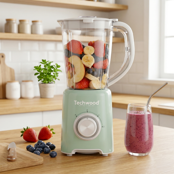 Blender Techwood 1,5L 500W - Lames Inox & Fonction Pulse